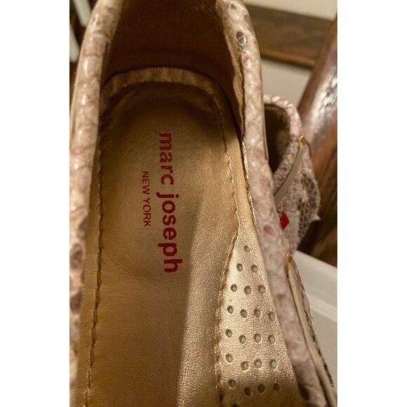 Marc Joseph Cypress Hill Beige Snakeskin Driving Loafers/Moccasins, size - Picture 2 of 6